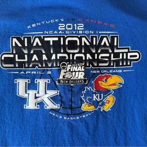 Final four 2012 Kentucky vs Kansas classic medium blue unisex tee shirt.